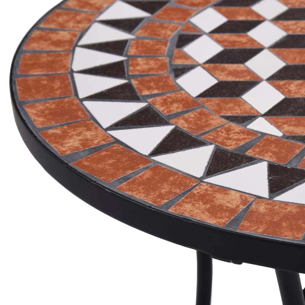 vidaXL Mosaic Bistro Table Brown 60cm Ceramic