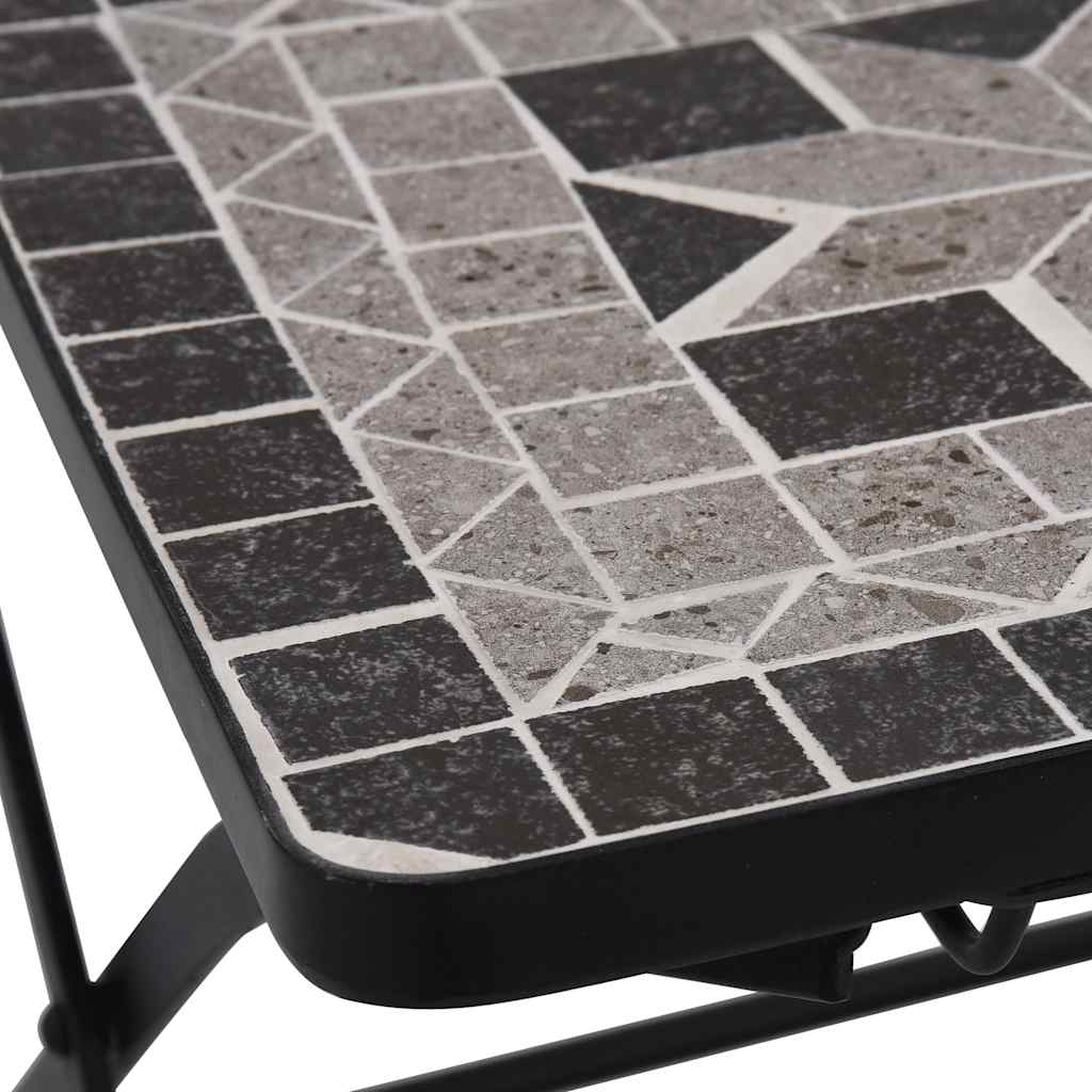 Garden Chair | Set of 2 | Grey | Powder-coated iron and ceramic