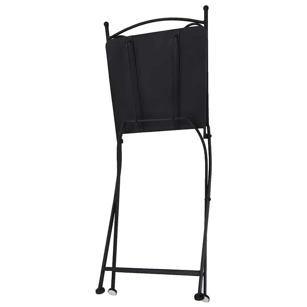 Garden Chair | Set of 2 | Grey | Powder-coated iron and ceramic