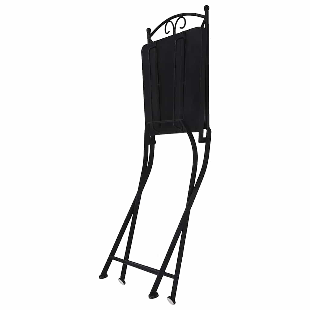 Garden Chair | Set of 2 | Orange and Grey | Powder-coated iron, Ceramic