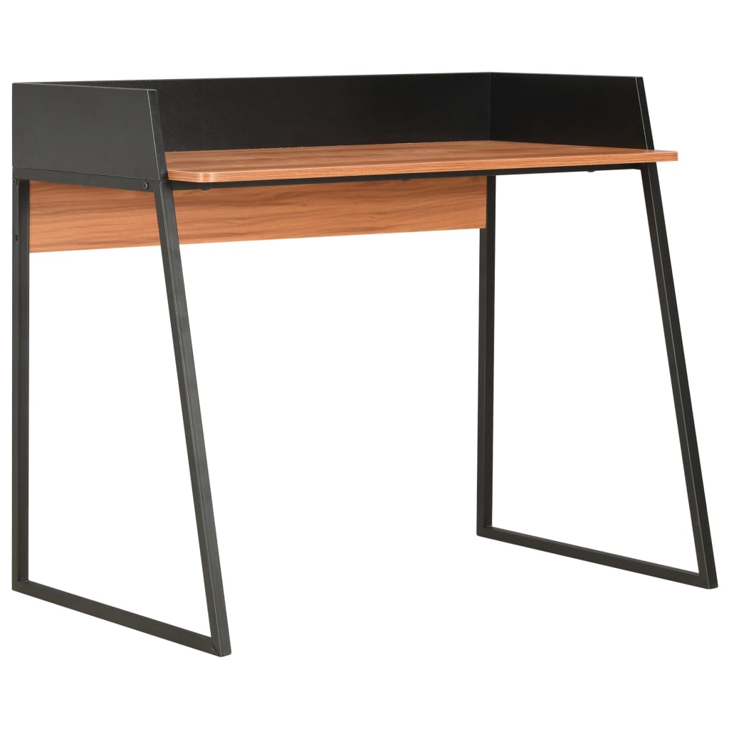 vidaXL Desk Black and Brown 90x60x88 cm