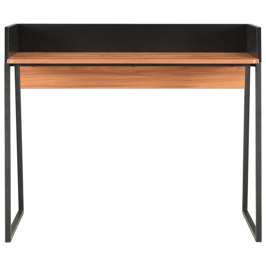 vidaXL Desk Black and Brown 90x60x88 cm