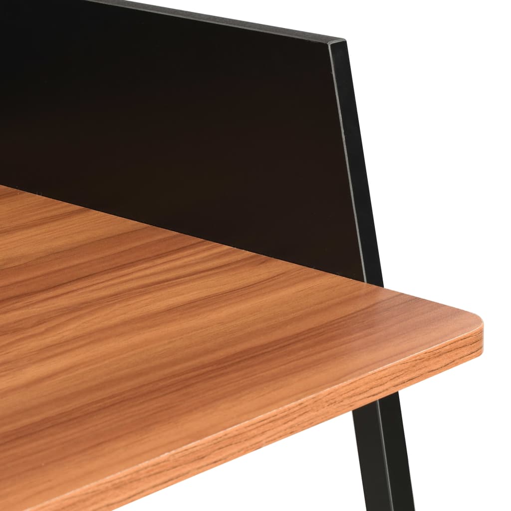 vidaXL Desk Black and Brown 90x60x88 cm