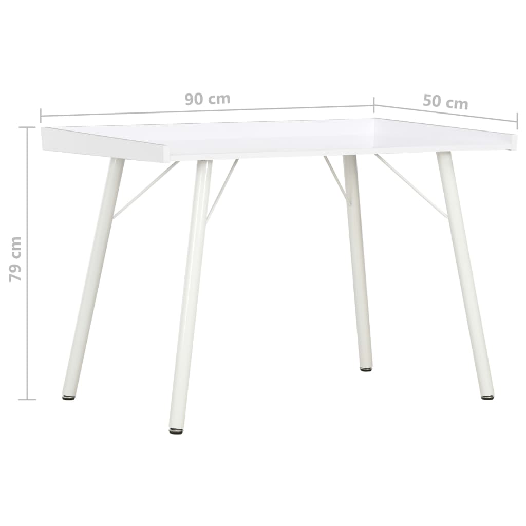 vidaXL Desk White 90x50x79 cm