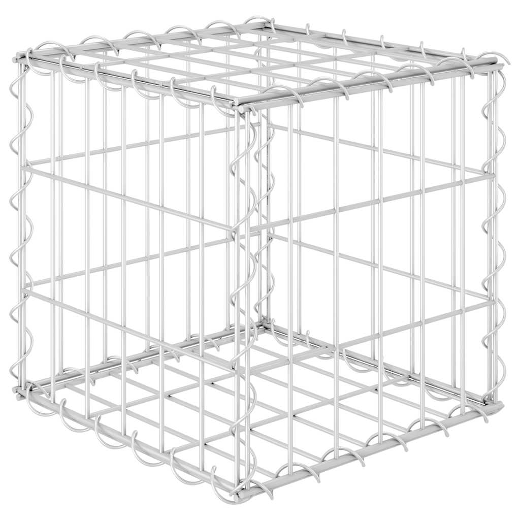 vidaXL Cube Gabion Raised Bed Steel Wire 30x30x30 cm