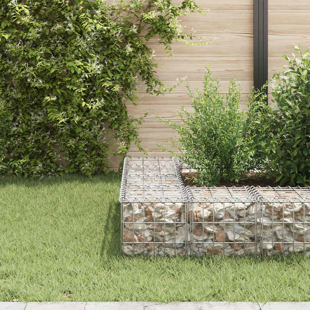 vidaXL Cube Gabion Raised Bed Steel Wire 30x30x30 cm