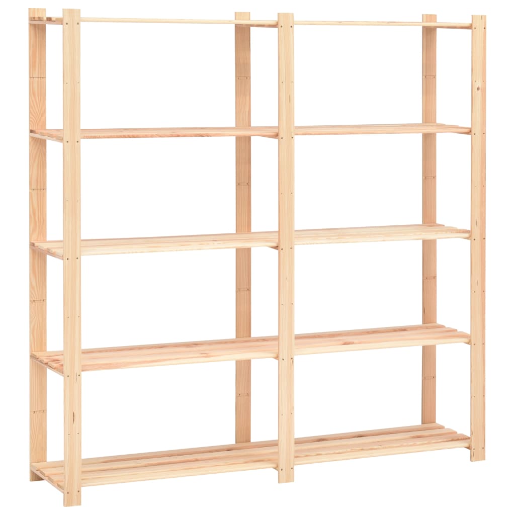 vidaXL 5-Tier Storage Rack 170x38x170 cm Solid Pinewood 500 kg
