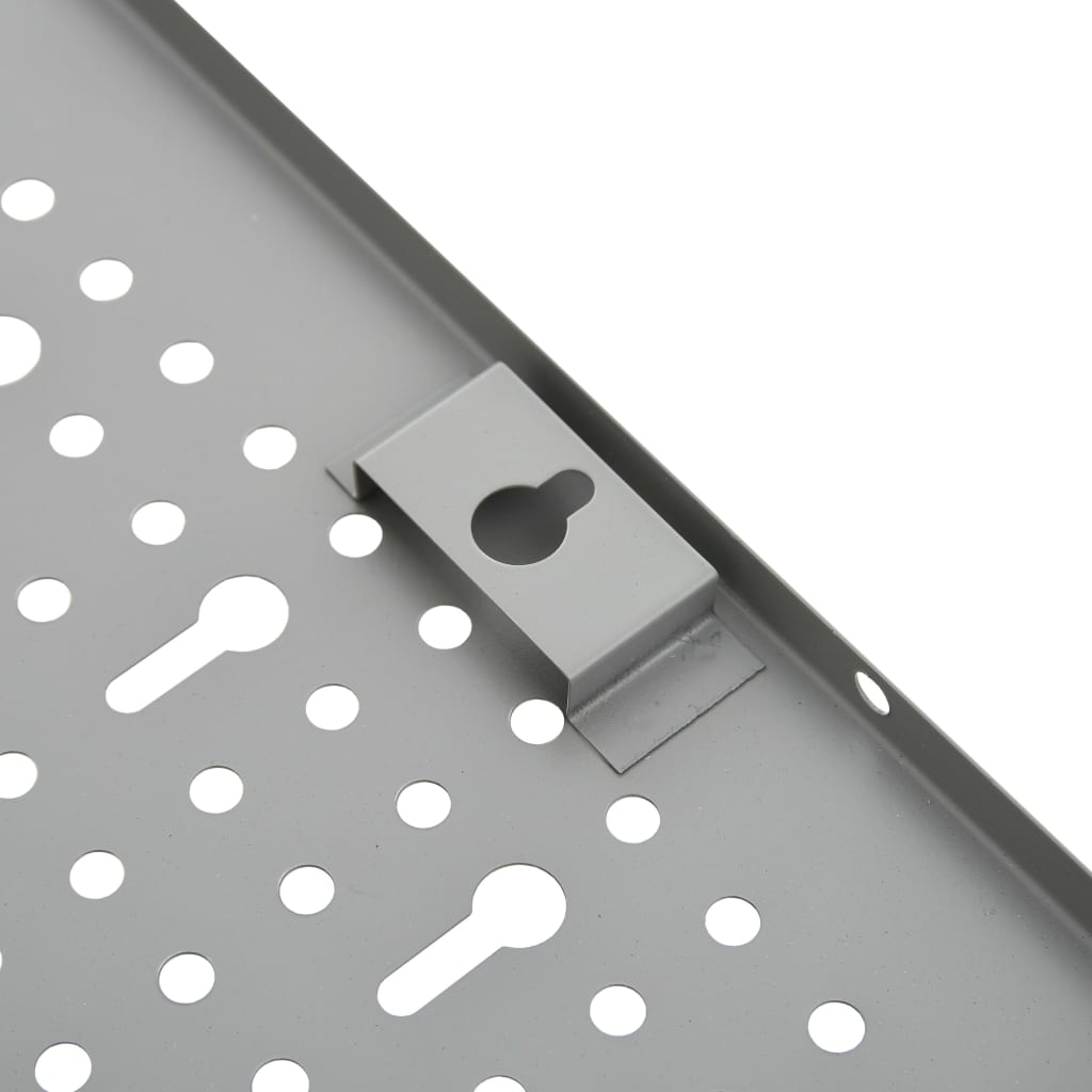 vidaXL Wall-mounted Peg Boards 3 pcs 40x58 cm Steel