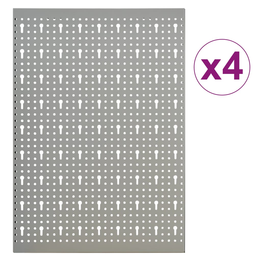 Wall-mounted Peg Boards 4 pcs 40x58 cm Steel