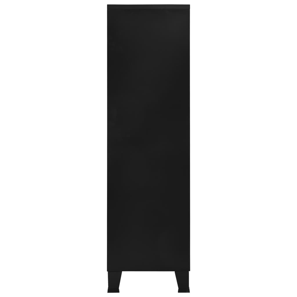 vidaXL Wardrobe Industrial Black 90x40x140 cm Steel