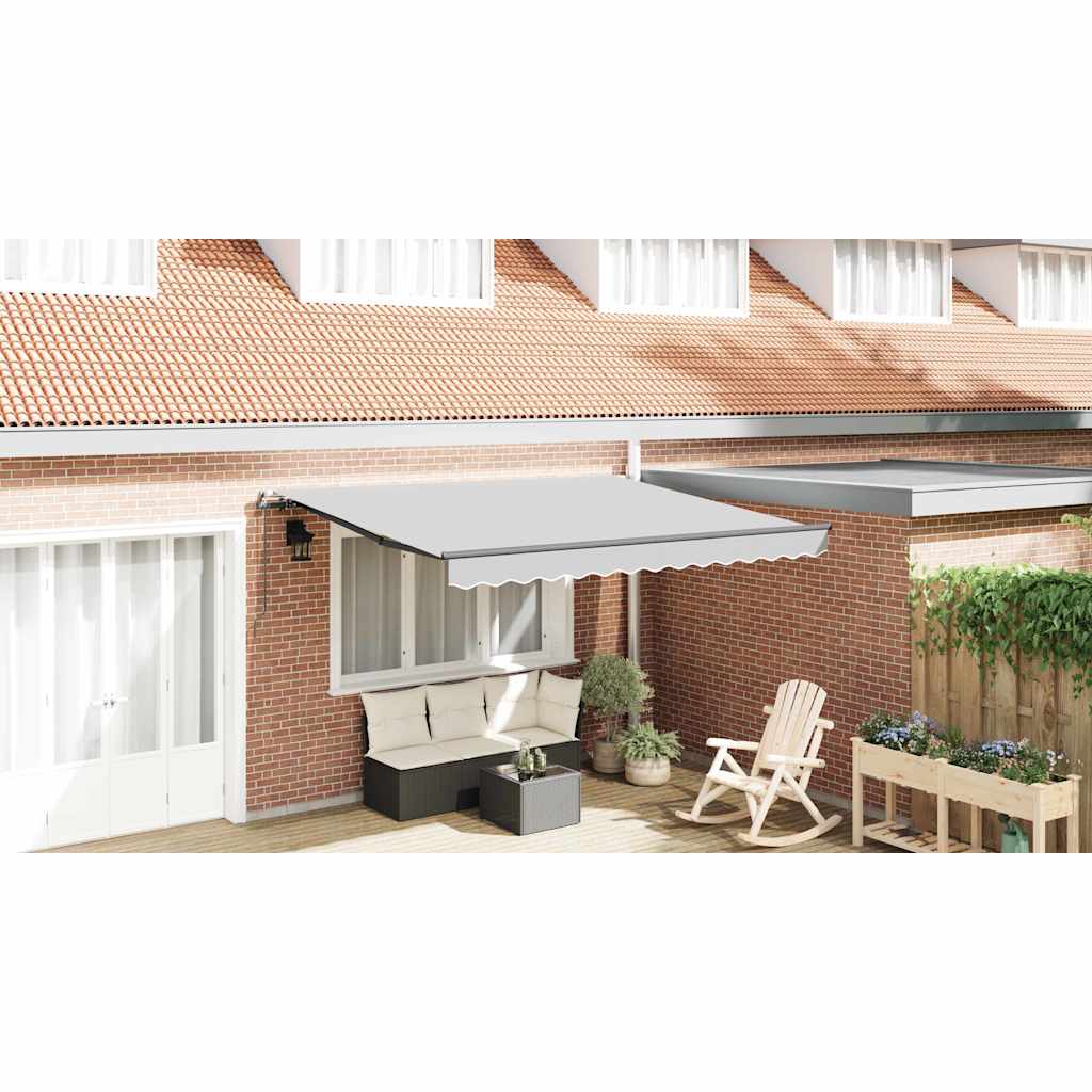 Awning Frame Manual Anthracite 3 x 2.5 m Aluminium