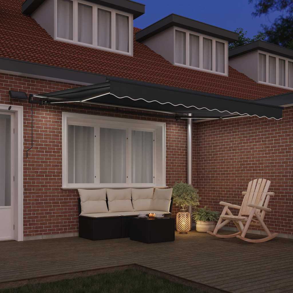 Awning Frame with Manual Anthracite 3 x 2.5 m Aluminium