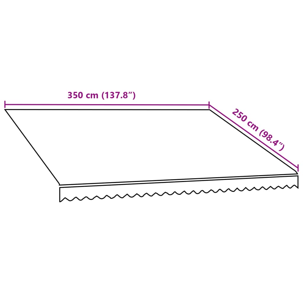 Awning Top Sunshade Canvas Orange and Brown 3.5x2.5 m