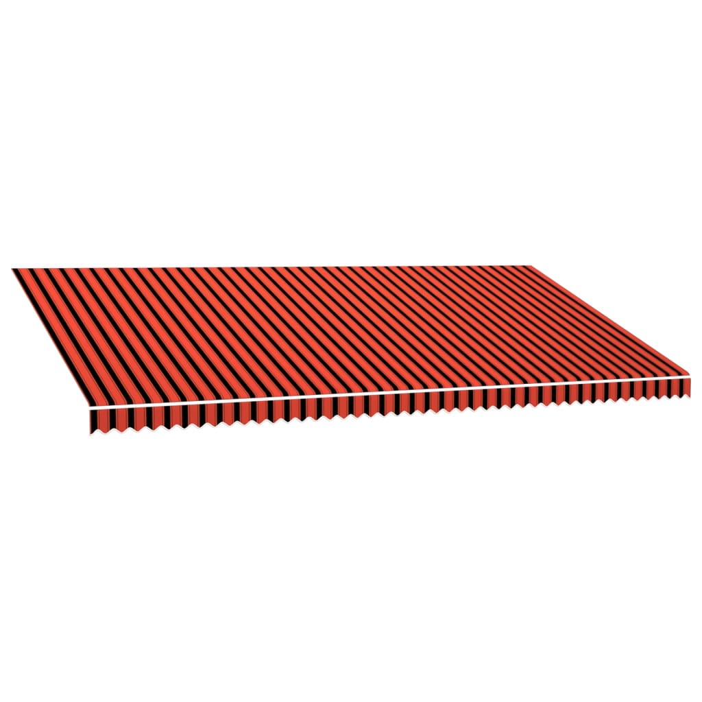 Awning Top Sunshade Canvas Orange and Brown 6x3 m