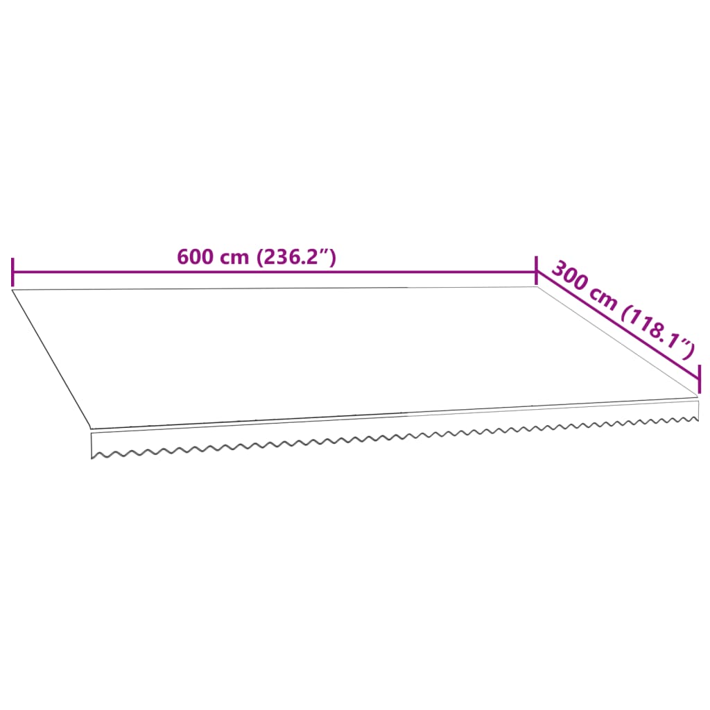 Awning Top Sunshade Canvas Orange and Brown 6x3 m