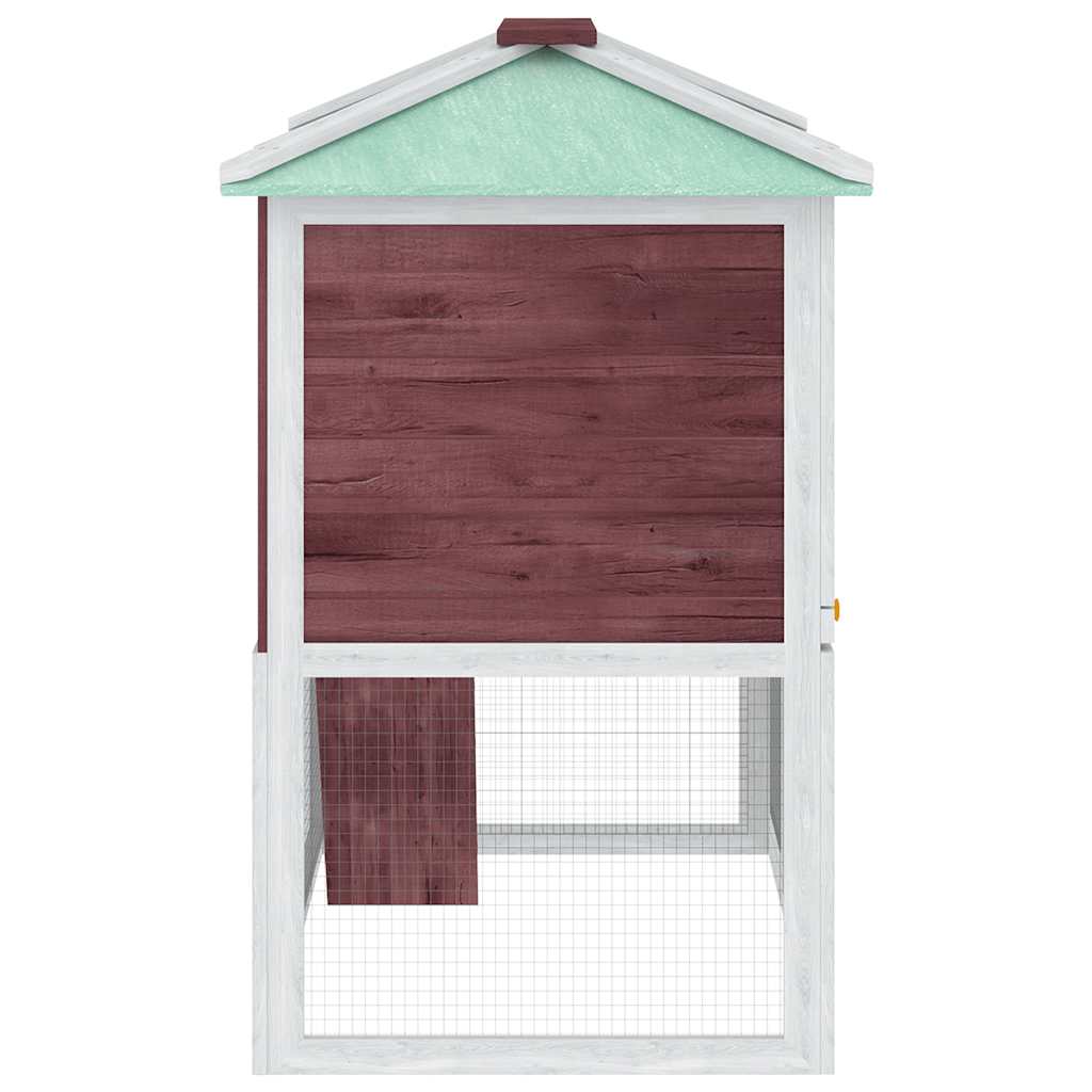 Animal Rabbit Cage Double Floor Brown Wood