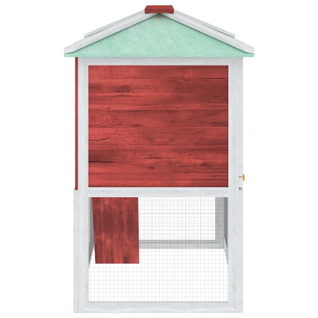 Animal Rabbit Cage Double Floor Red Wood