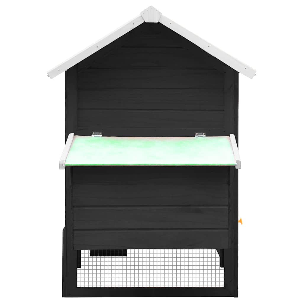 Chicken Cage Grey 170x81x110 cm Solid Pine & Fir Wood