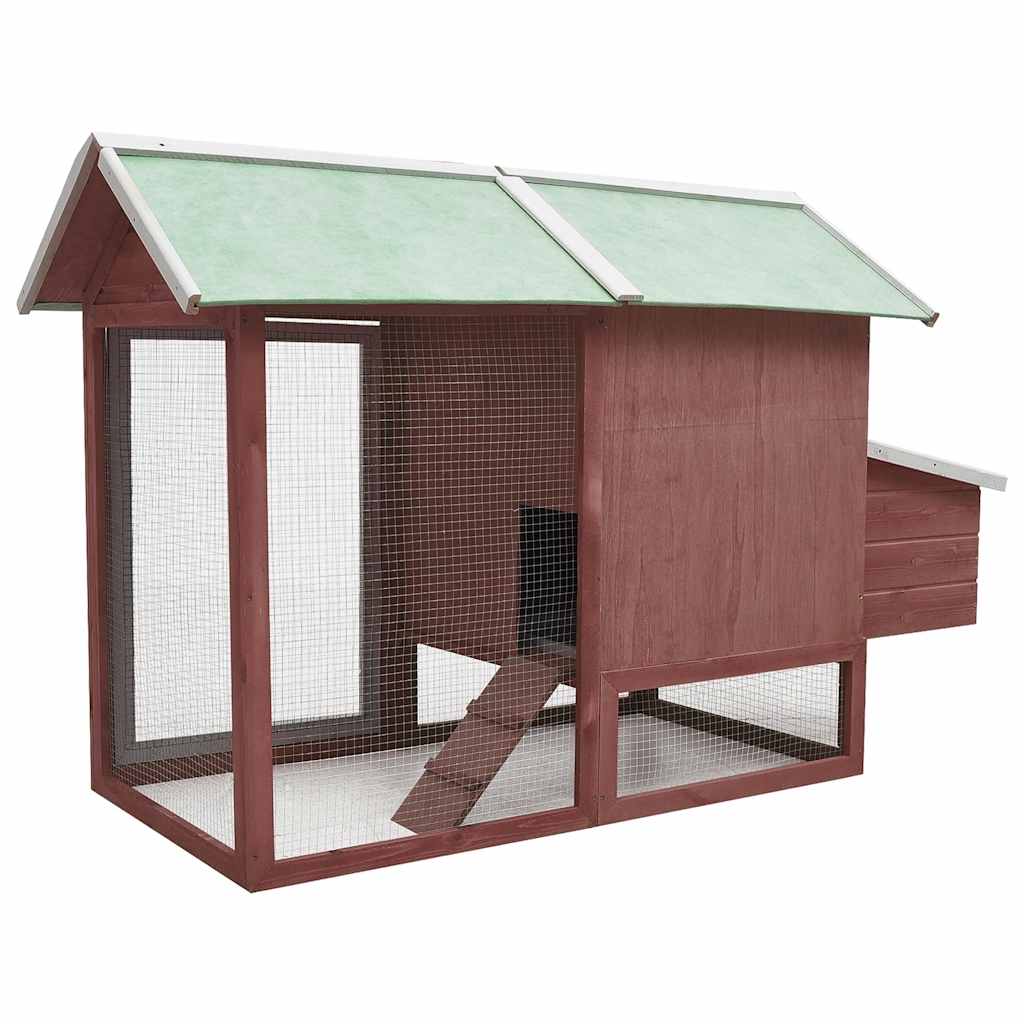 Chicken Cage Mocha 170x81x110 cm Solid Pine & Fir Wood