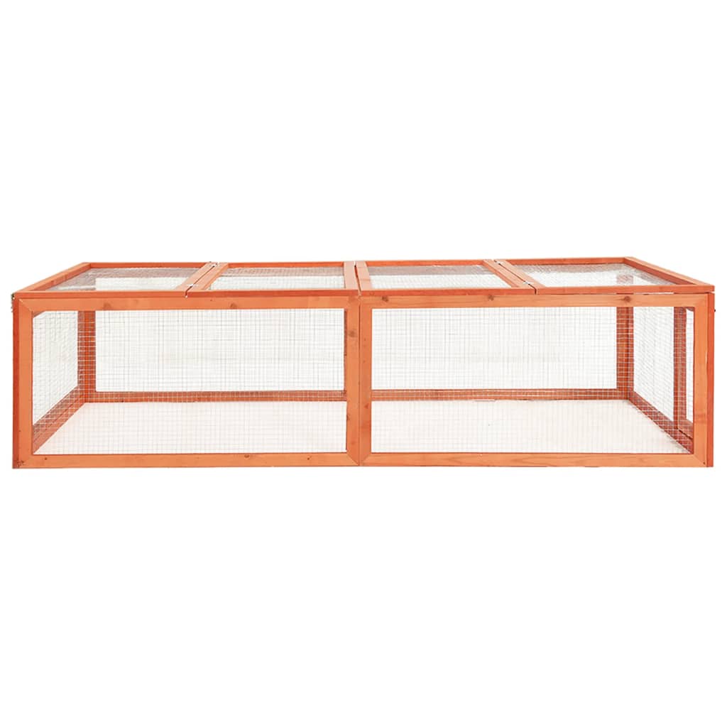 vidaXL Rabbit Hutch 183x90x46.5 cm Solid Firwood