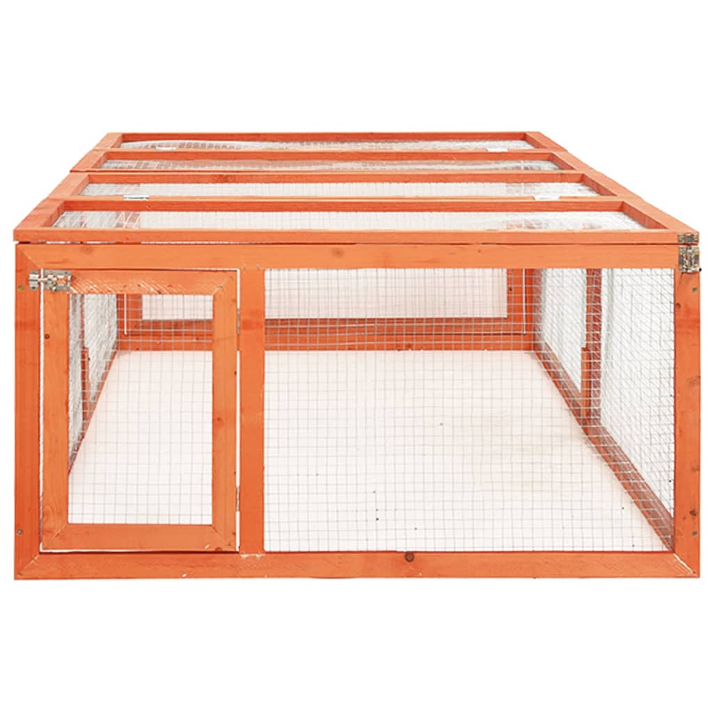 vidaXL Rabbit Hutch 183x90x46.5 cm Solid Firwood