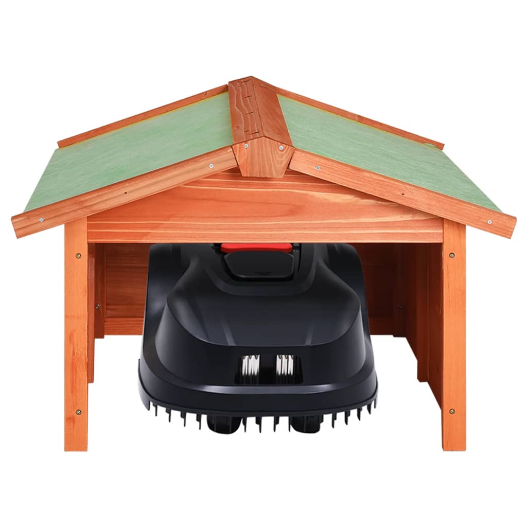 vidaXL Robotic Lawn Mower Garage 72x87x50 cm Solid Firwood