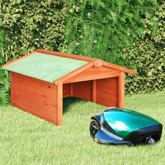 vidaXL Robotic Lawn Mower Garage 72x87x50 cm Solid Firwood