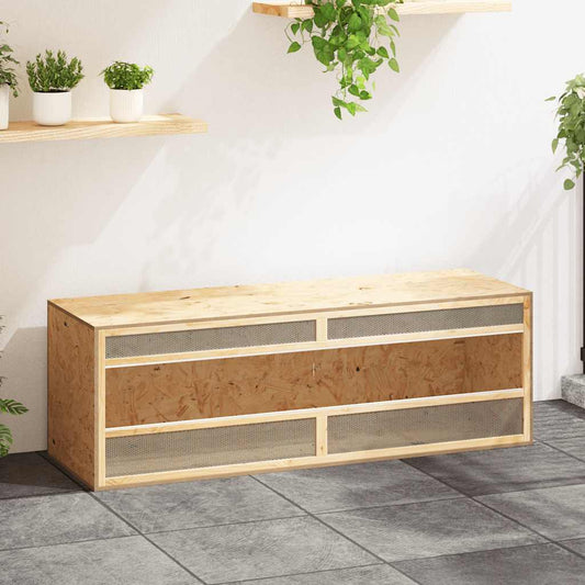 Terrarium | Natural Wood Finish | Engineered wood, Glass, Steel | Large