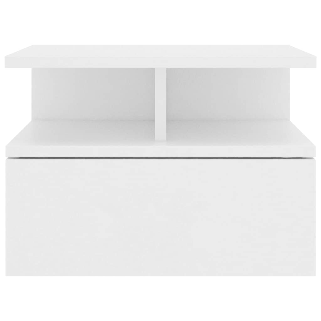 800406 vidaXL Floating Nightstands 2 pcs White 40x31x27 cm Engineered Wood