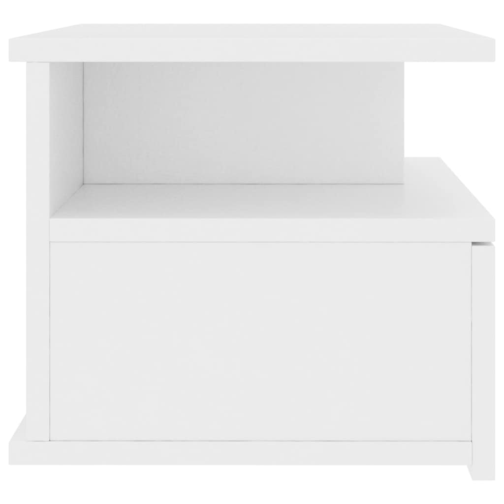 800406 vidaXL Floating Nightstands 2 pcs White 40x31x27 cm Engineered Wood