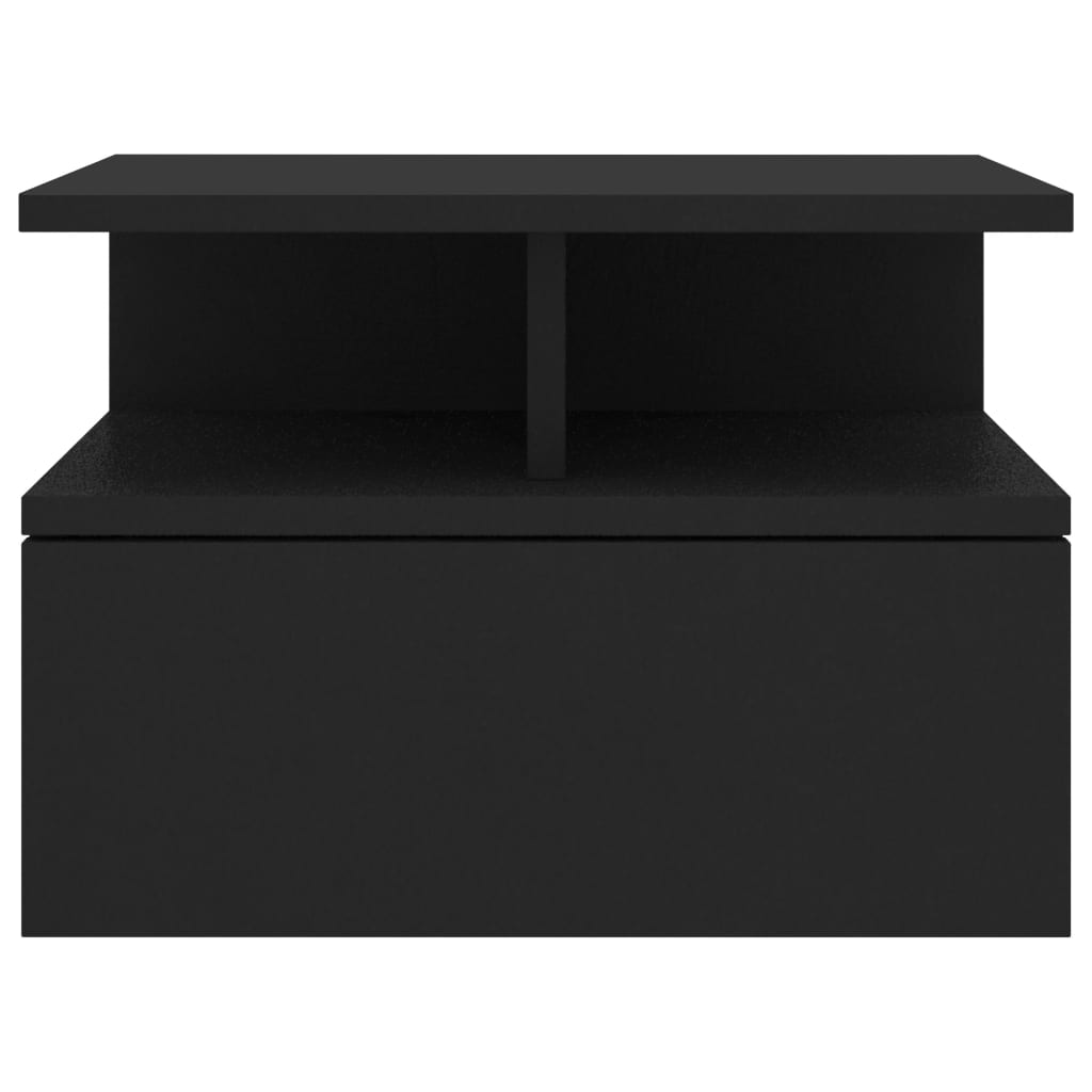 Floating Nightstand Black 40x31x27cm Engineered Wood