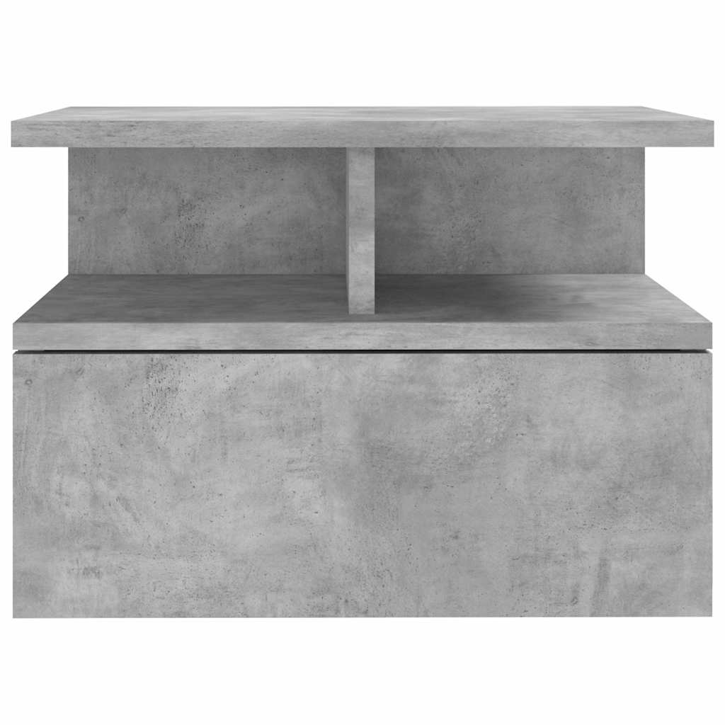 800413 vidaXL Floating Nightstand Concrete Grey 40x31x27 cm Engineered Wood