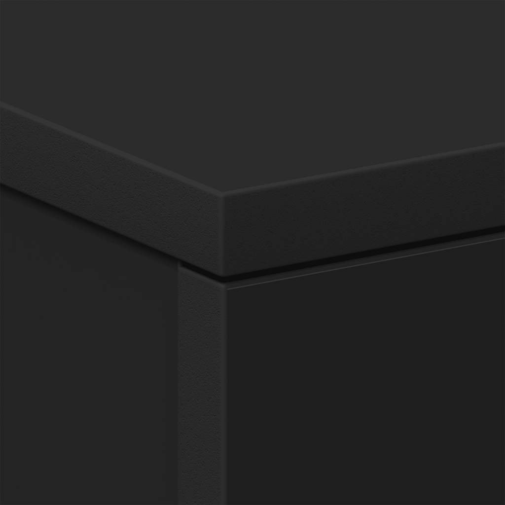 Bedside Cabinet | Set of 2 | Black | Engineered wood | Medium