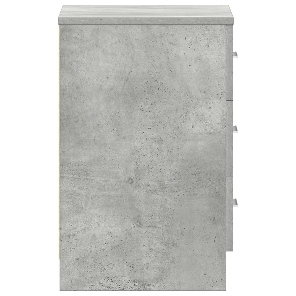 Bedside Cabinets 2 pcs Concrete Grey 38x35x56 cm Engineered Wood
