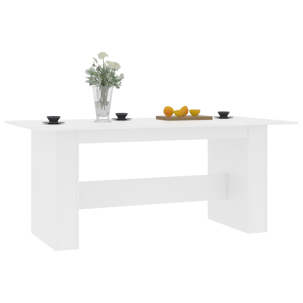 vidaXL Dining Table White 180x90x76 cm Engineered Wood