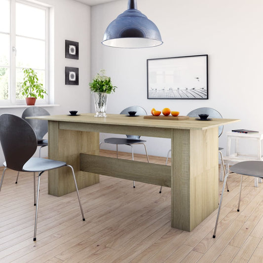 vidaXL Dining Table Sonoma Oak 180x90x76 cm Engineered Wood