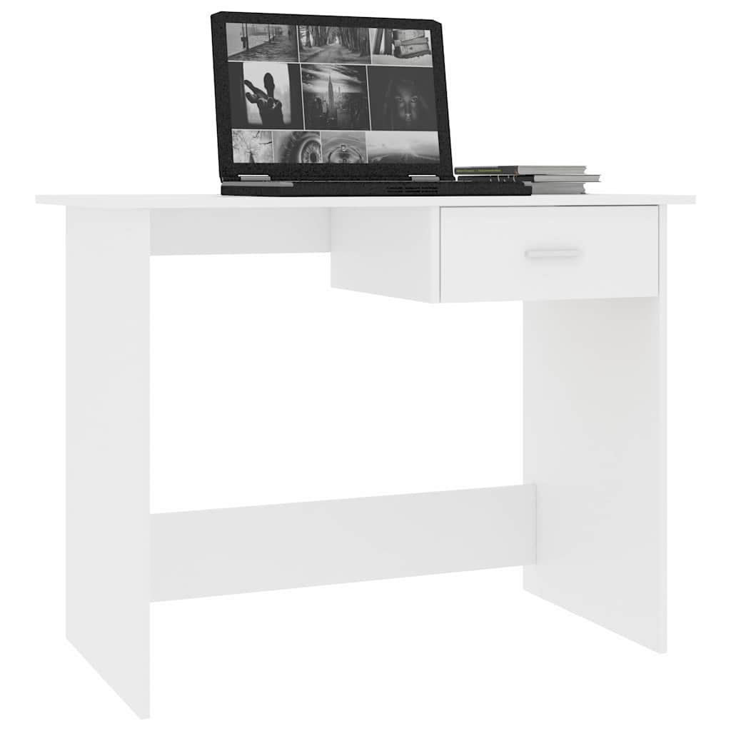 800549 vidaXL Desk White 100x50x76 cm Engineered Wood