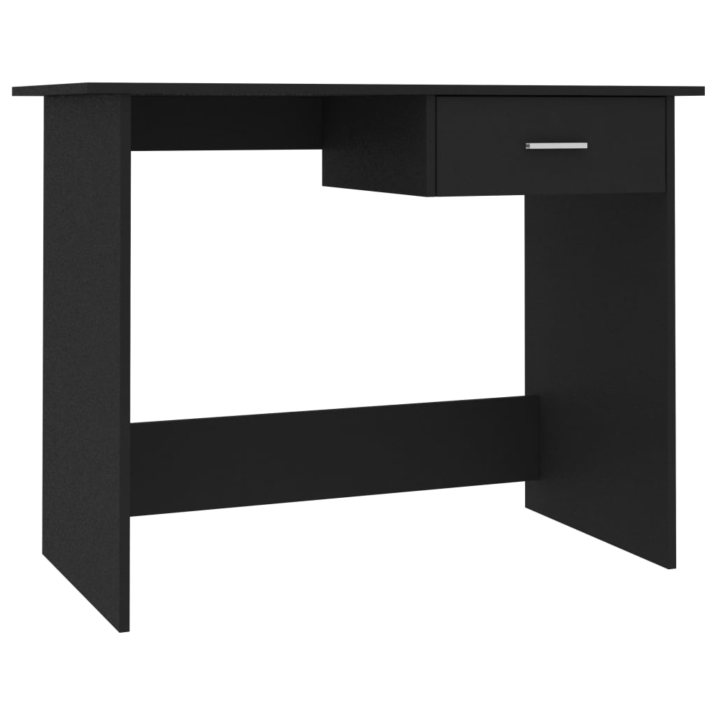 vidaXL Desk Black 100x50x76 cm Engineered Wood