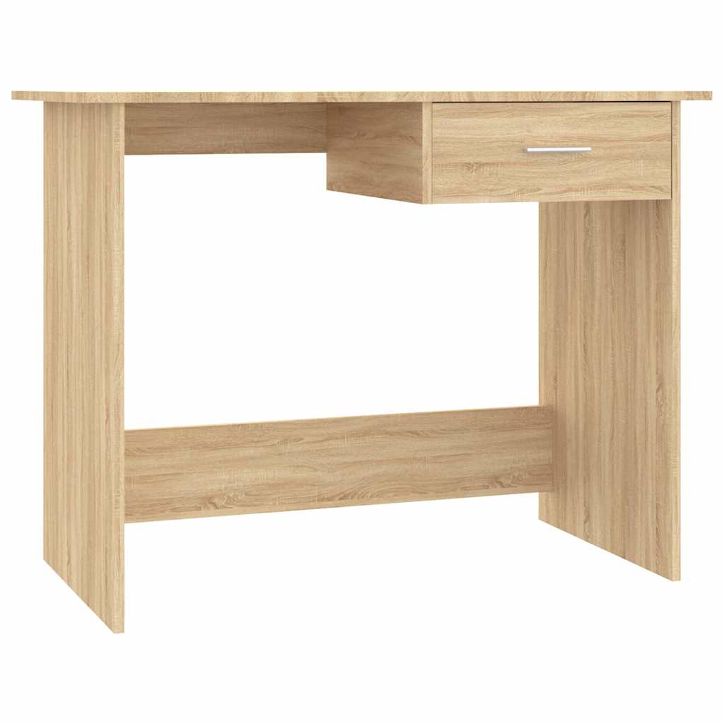 800552 vidaXL Desk Sonoma Oak 100x50x76 cm Engineered Wood