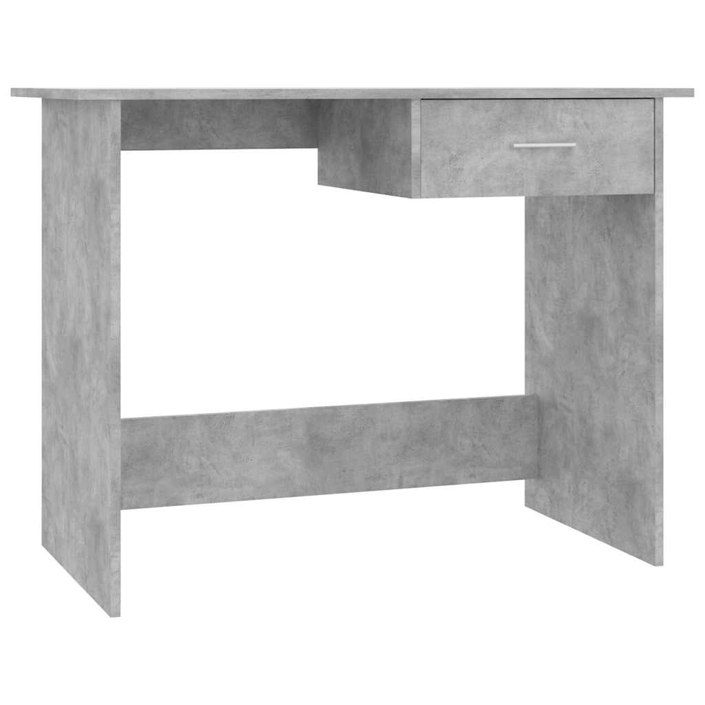 800553 vidaXL Desk Concrete Grey 100x50x76 cm Engineered Wood