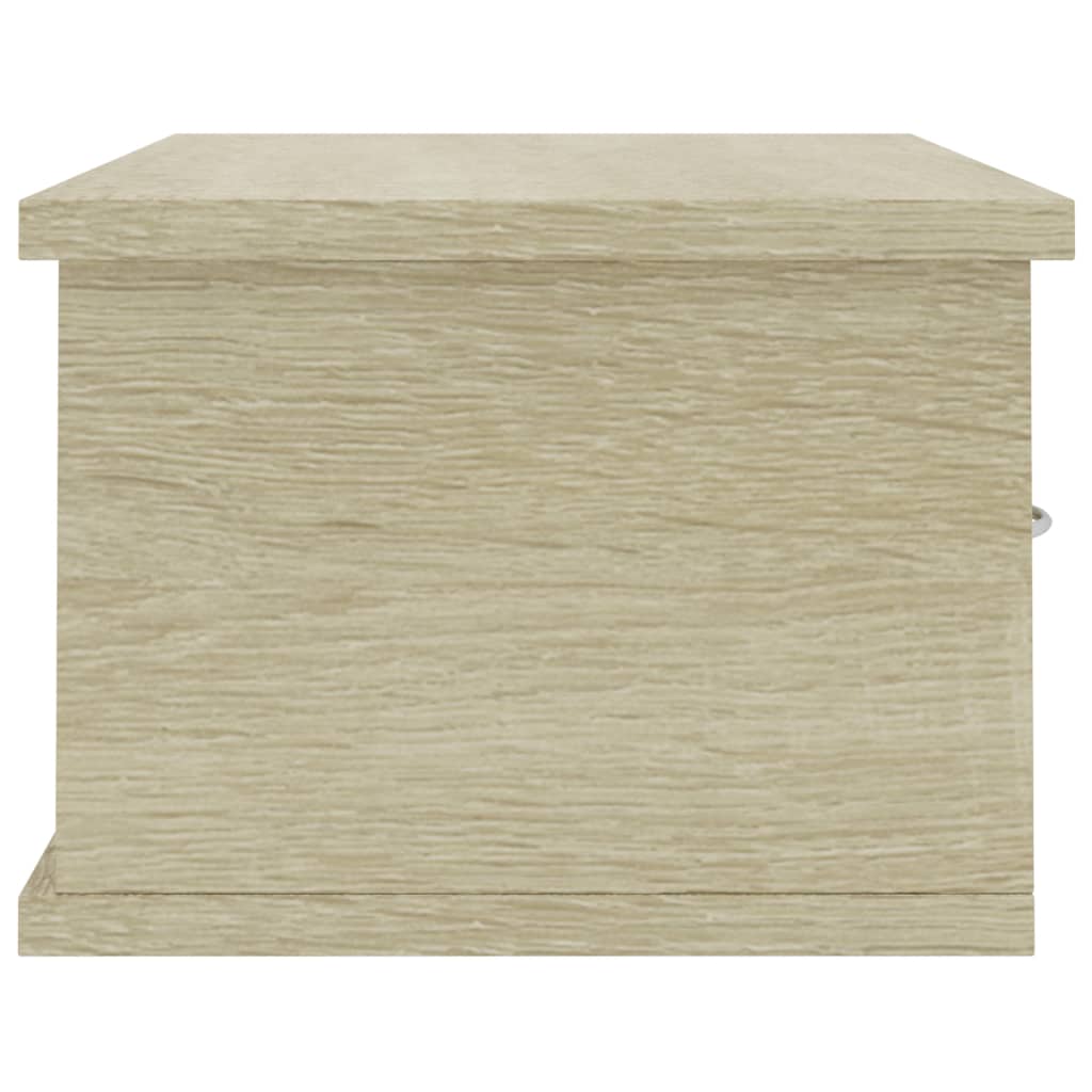800588 vidaXL Wall-mounted Drawer Shelf Sonoma Oak 60x26x18,5 cm Engineered Wood