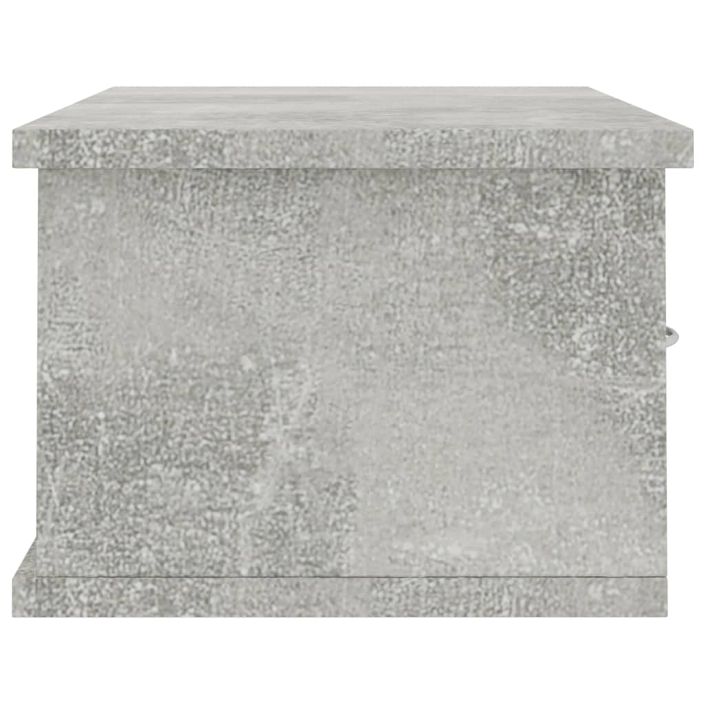 Wall-mounted Drawer Shelf Concrete Grey 60x26x18.5 cm Engineered Wood