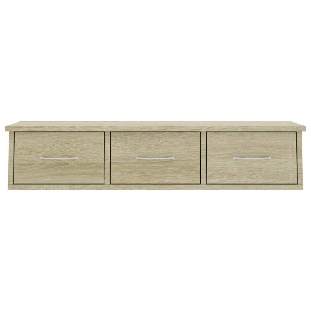 vidaXL Wall-mounted Drawer Shelf Sonoma Oak 88x26x18.5 cm Engineered Wood