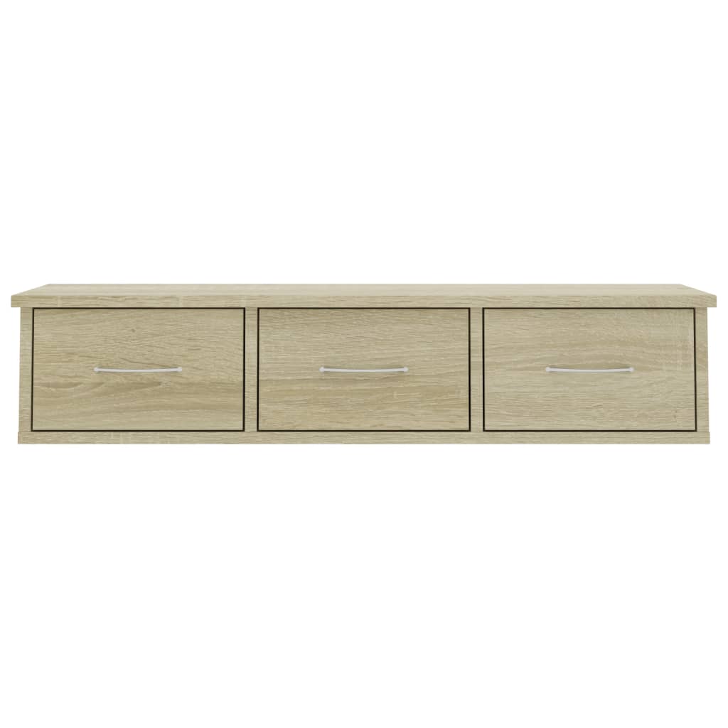 800597 vidaXL Wall-mounted Drawer Shelf Sonoma Oak 88x26x18,5 cm Engineered Wood