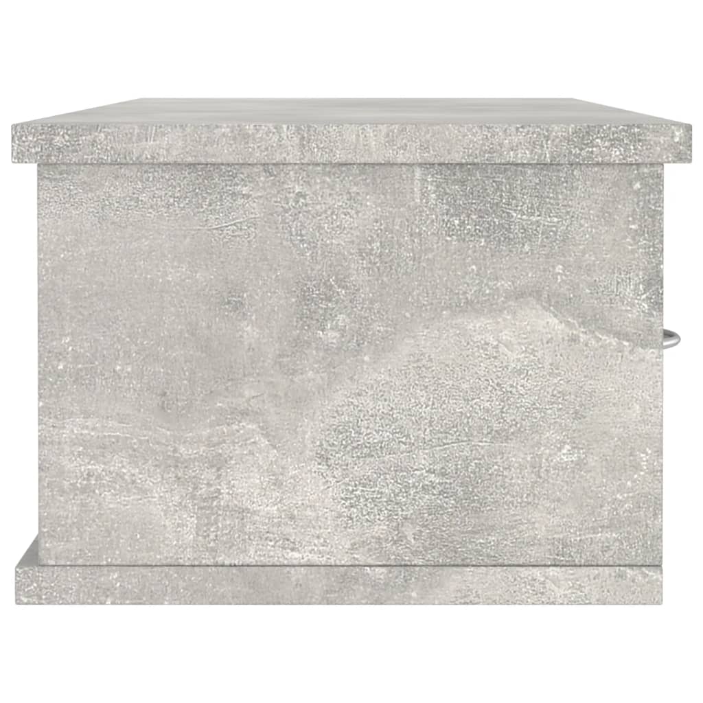 Wall-mounted Drawer Shelf Concrete Grey 88x26x18.5 cm Engineered Wood