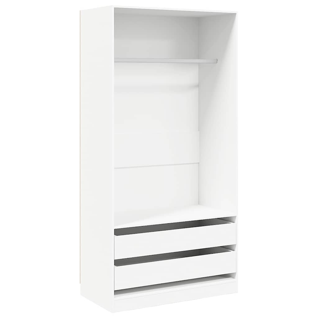 800603 vidaXL Wardrobe White 100x50x200 cm Engineered Wood
