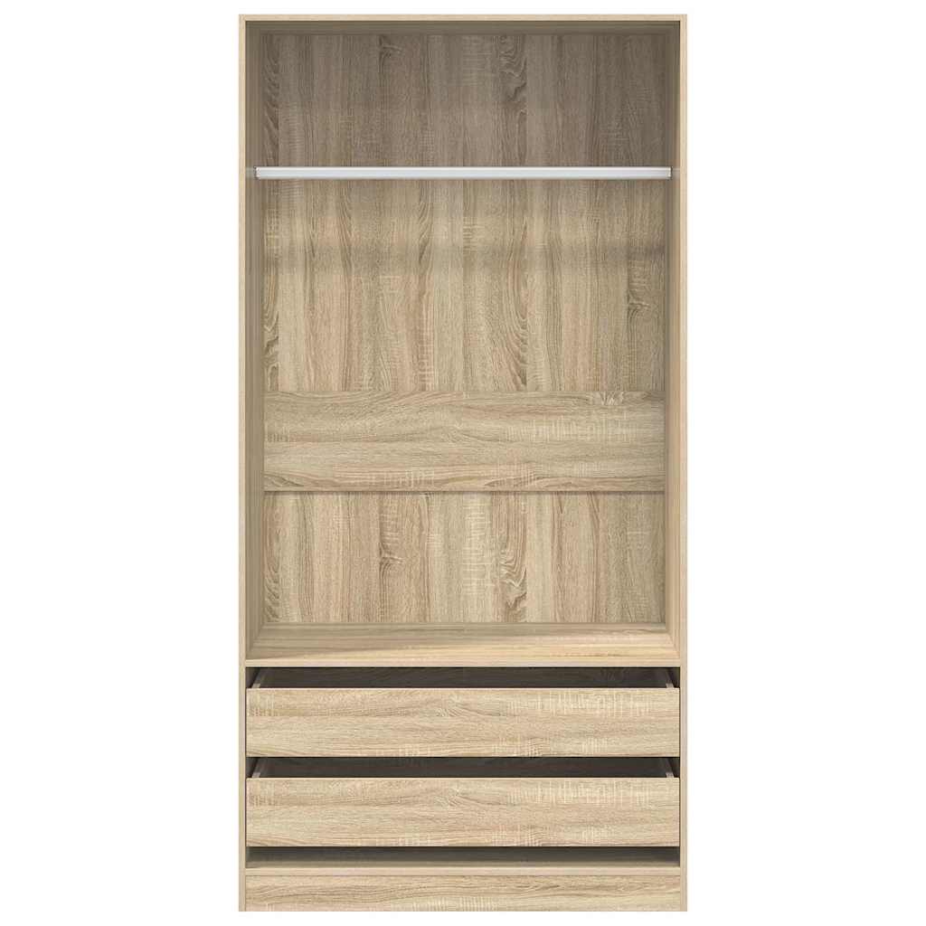 800606 vidaXL Wardrobe Sonoma Oak 100x50x200 cm Engineered Wood