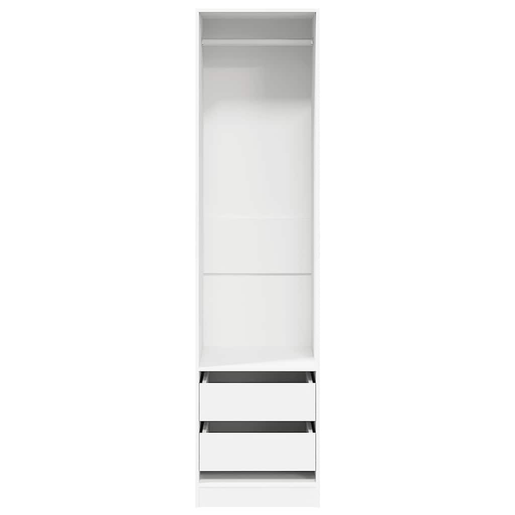 Wardrobe with Drawers White 50x50x200 cm Engineered Wood
