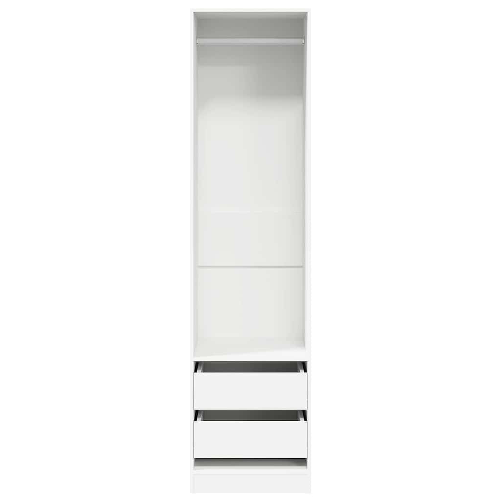 800612 vidaXL Wardrobe with Drawers White 50x50x200 cm Engineered Wood