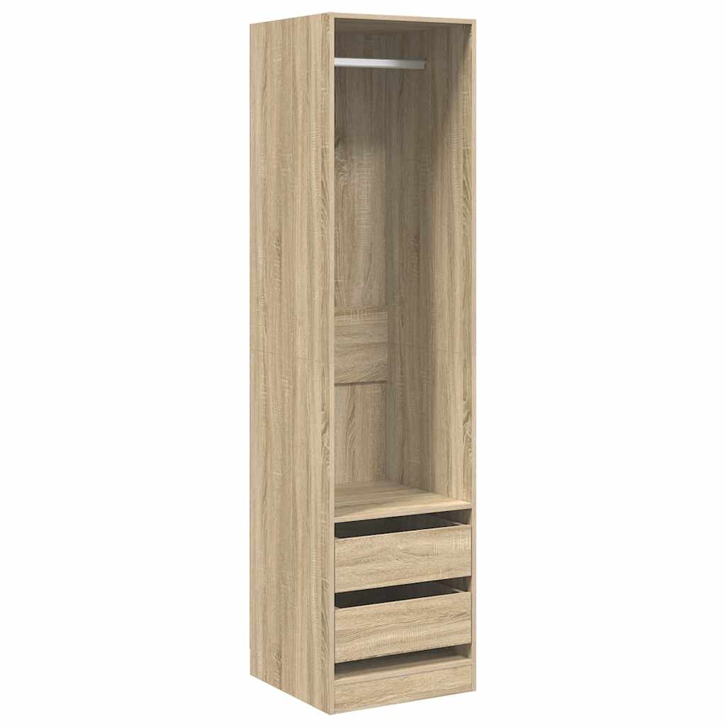 Wardrobe with Drawers Sonoma Oak 50x50x200 cm Engineered Wood